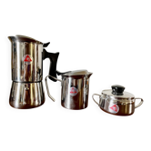 Ensemble Euroexpress Nanni inox, cafetière 6 tasses, Italie 1980
