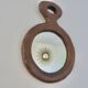 Solid wood mirror carved with a chisel, free form, 1960s.
