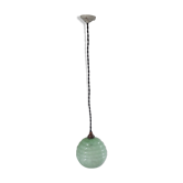 Glass suspension Clichy Green Art Deco