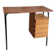 Bureau moderniste en métal et bois - années 60/70