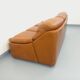 Vintage cognac camel leather canapé from the 1970s.