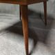 Table de salon pieds compas 50's en chêne 130x90 cm