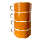 Tasses à chocolat bistrot Sarreguemines années 70
