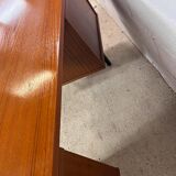 Vintage wooden desk with bleacher on the side