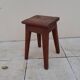 Vintage wooden stool reconstruction period 40s 50s
