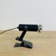Vintage clamp spotlight, black metal, 70s
