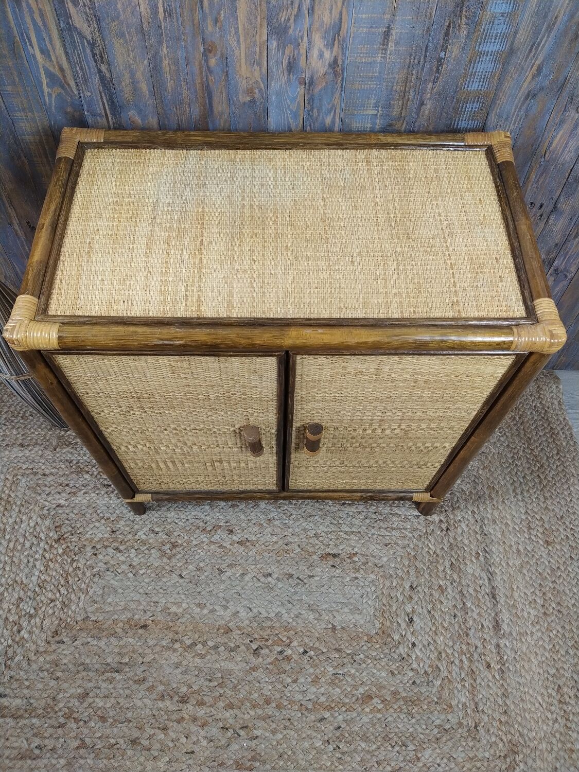 Rattan and wood furniture