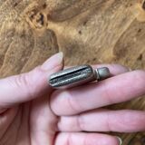 Pyrogène ancien, boîte à feu, porte allumettes en argent massif