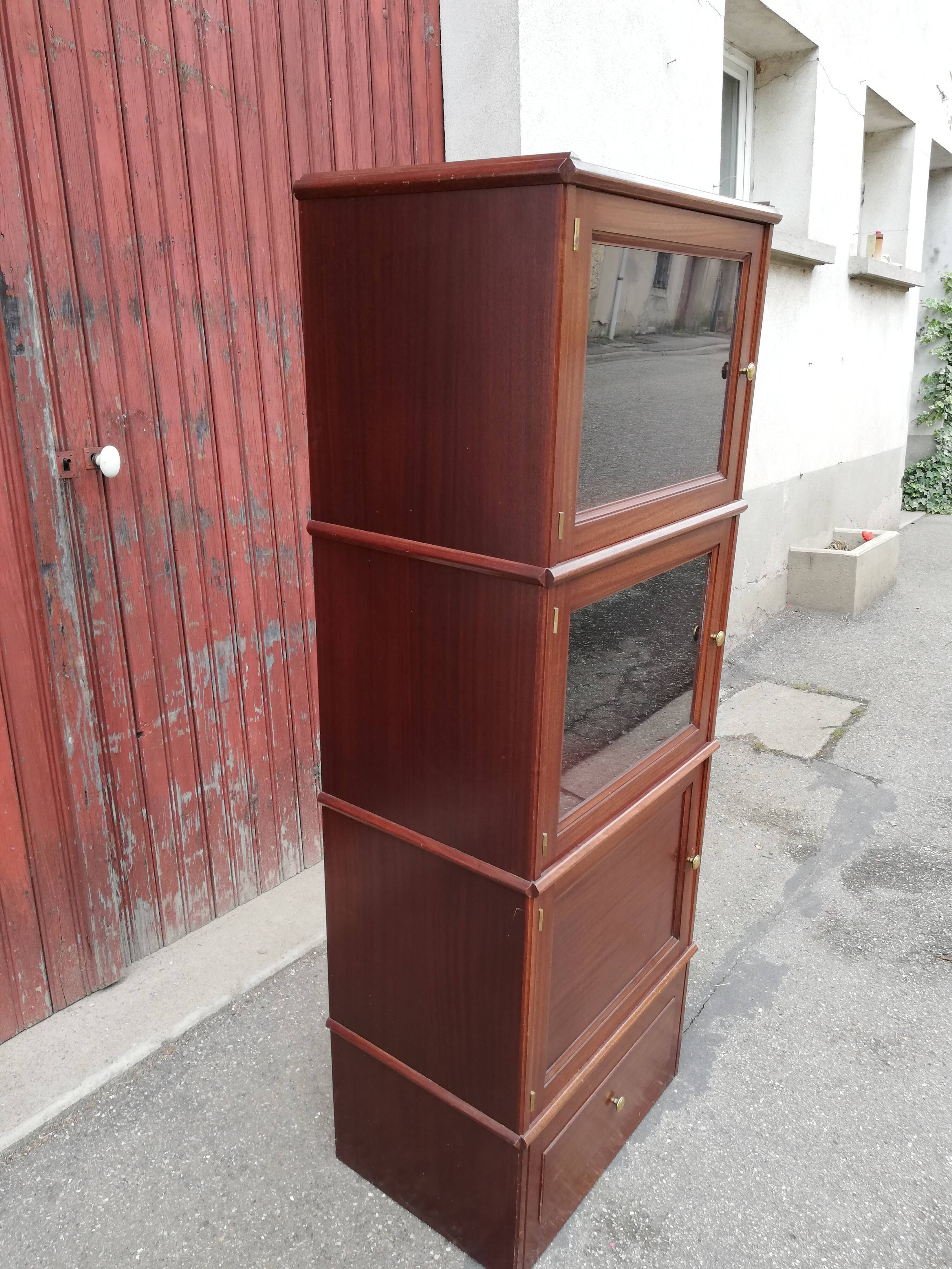 Bibliothèque-vintage-3-portes-1-tiroir-|-Selency