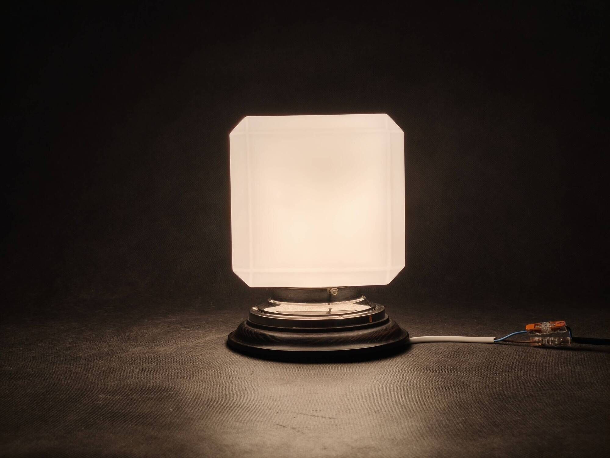 Pair of Art Deco Nickel Wall Lights with Milky Glass, 1930s