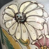 Vietnam vase of pansue shape in enamelled sandstone of bien hoa celadon flora early xx