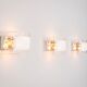 Set of three La Murrina wall lamps in Murano glass