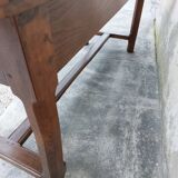 Rustic burgundy farm table 19th -1m80