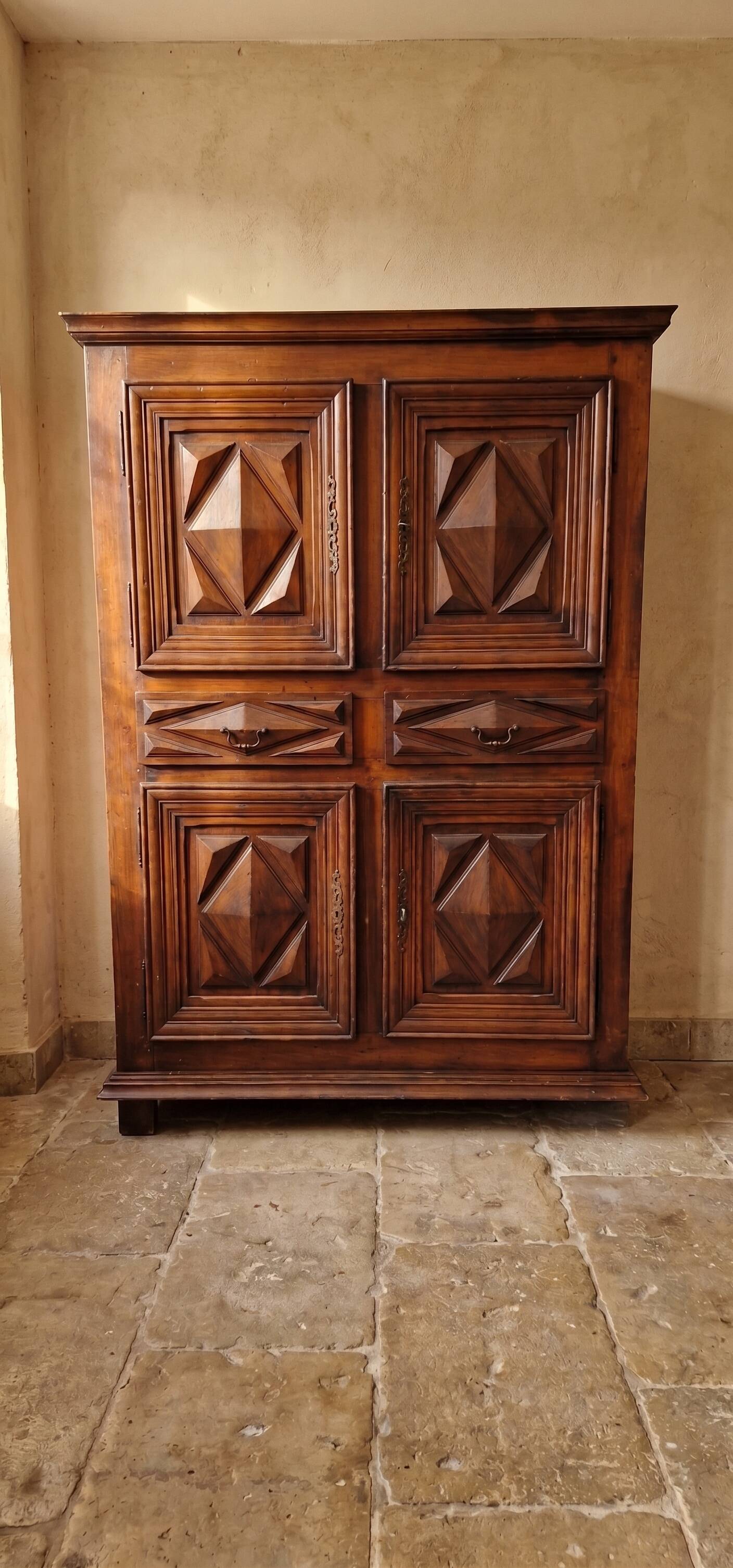 Large solid wood dresser in antique style