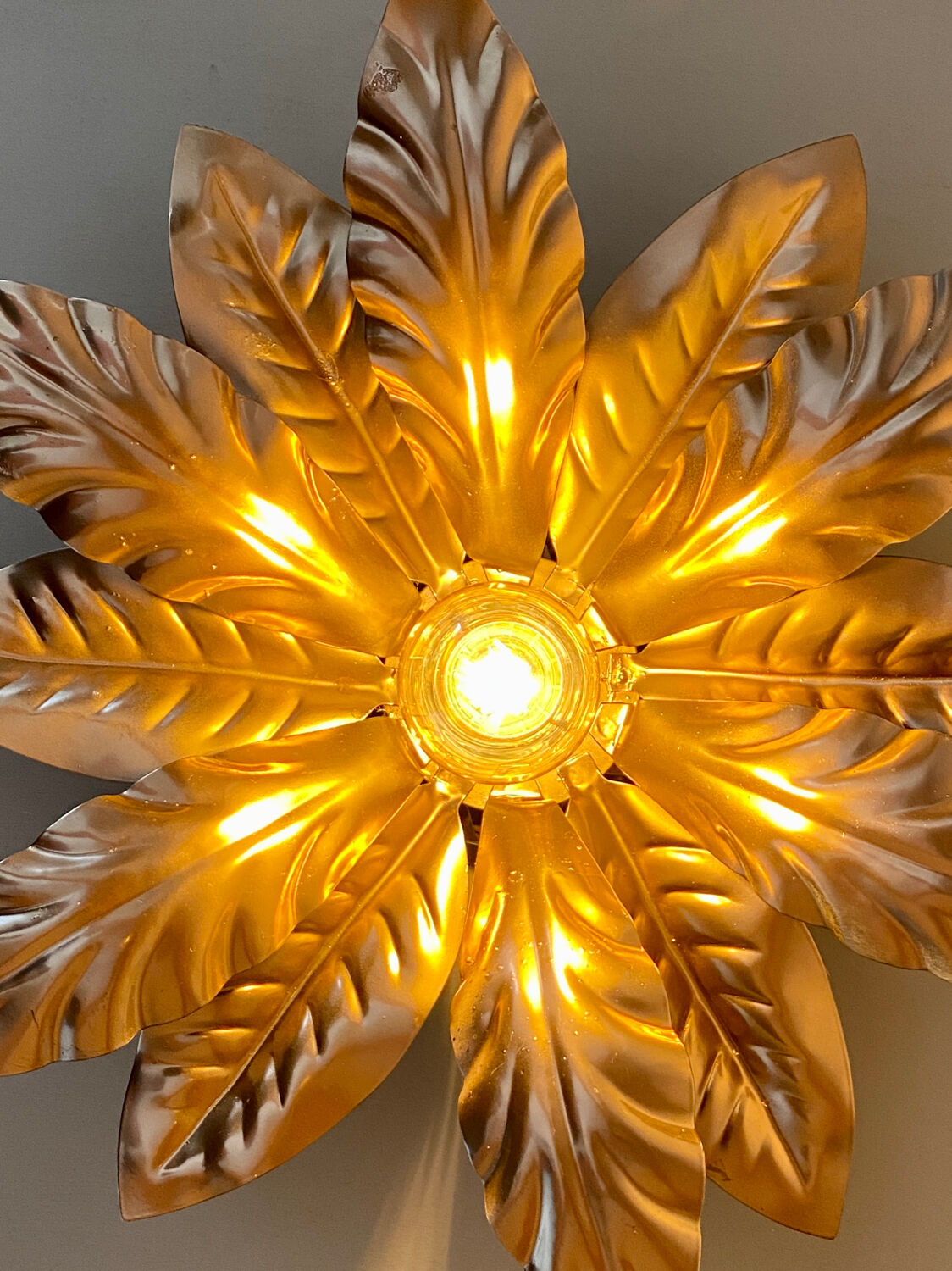 Vintage golden wall light