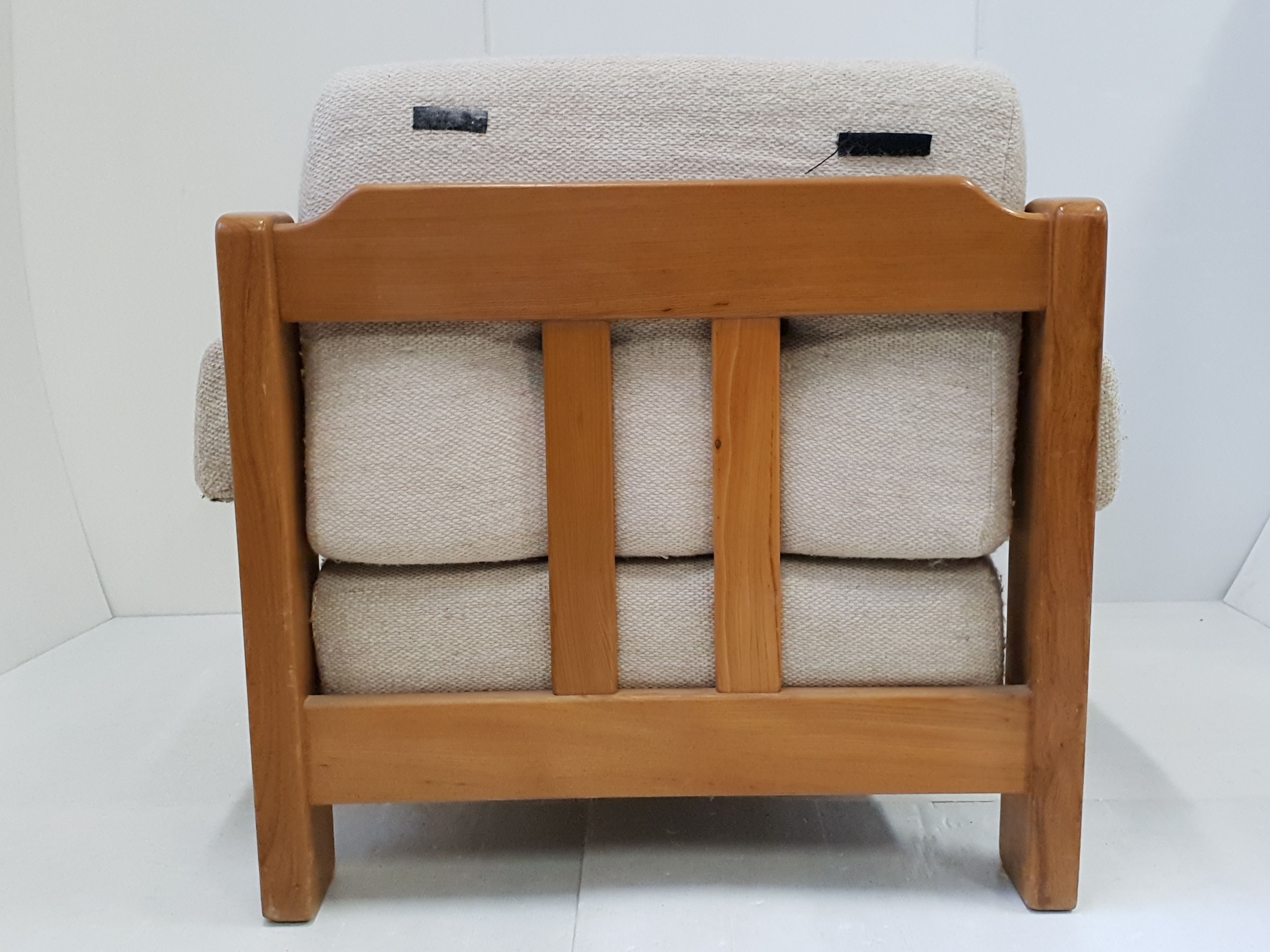 Wool and pine chair, 1960