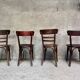 Set of 4 Fischel bistro chairs crocodile model 1930