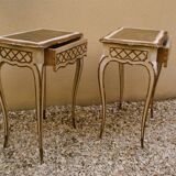 Pair of small tables 1900 in Louis xv style