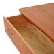 Scandinavian teak and mahogany chest with brass accents