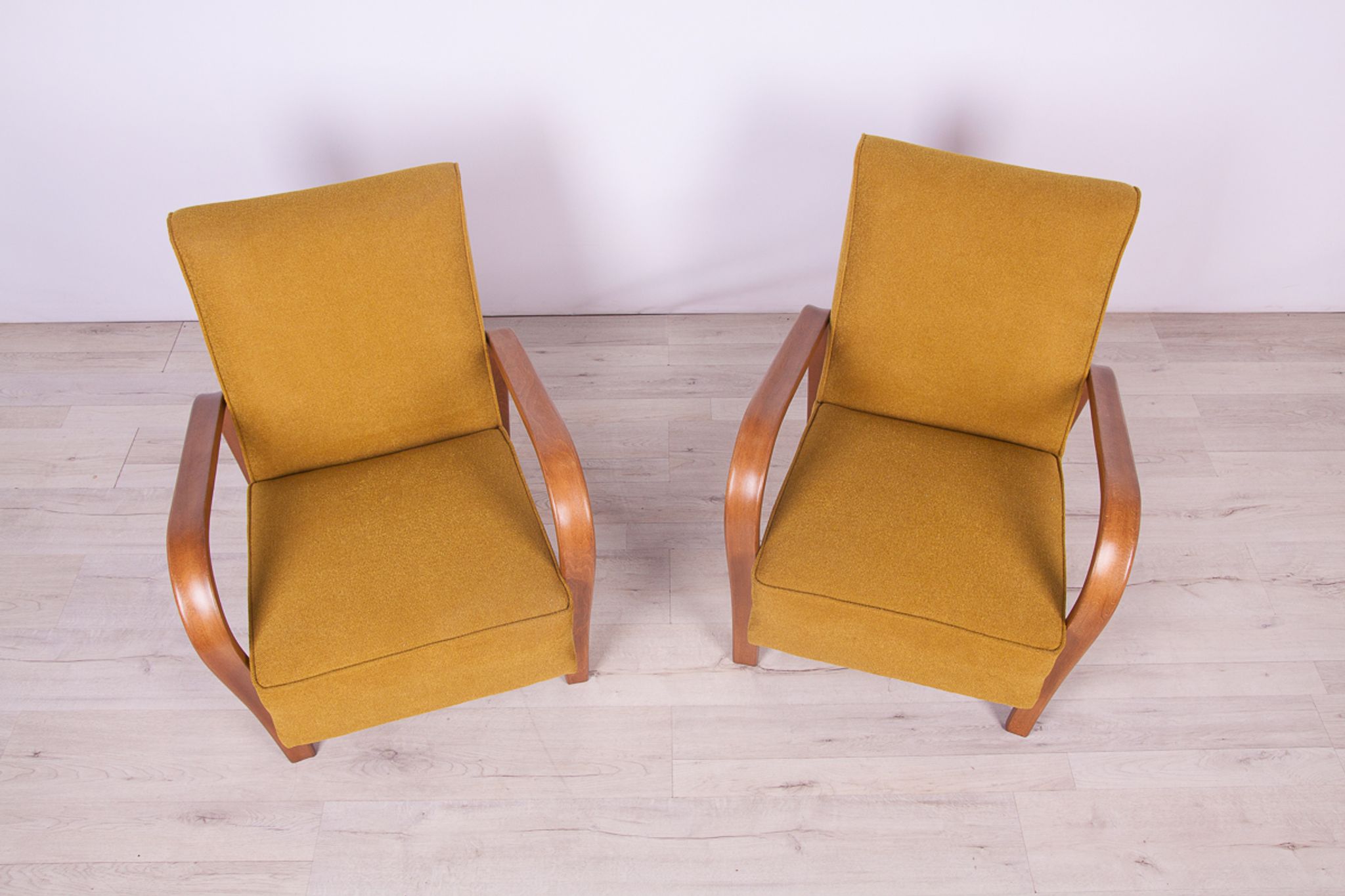 Beech Armchairs by Karel Kozelka & Antonin Kropacek, 1940s, Set of 2