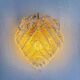Pair of "Leaf" frosted Murano glass wall sconces, Italy, 1970s