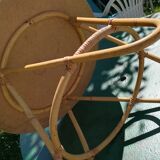 Small table in vintage rattan 1960