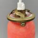 Small, beautiful hanging lamp in Art Deco style with brass top.