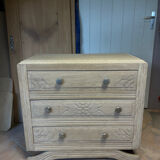 Oak airbrushed chest of drawers – 1930s – 3 drawers