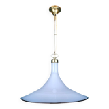 Vintage white Murano glass pendant lamp, Italy, 1970s.