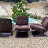 Set of 3 Albert Jacob easy chairs for Grosfillex 1970