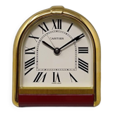 1980s Cartier Romane Alarm Clock Pendulette. Made in Swiss