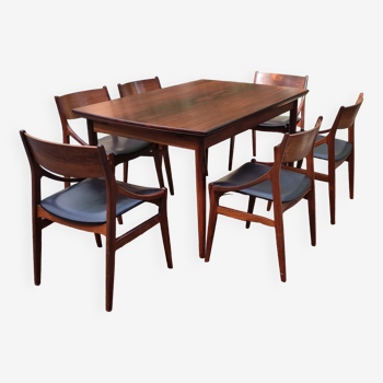 Design Set Table + 6 Chairs Vestervig Eriksen for Tromborg/Denmark