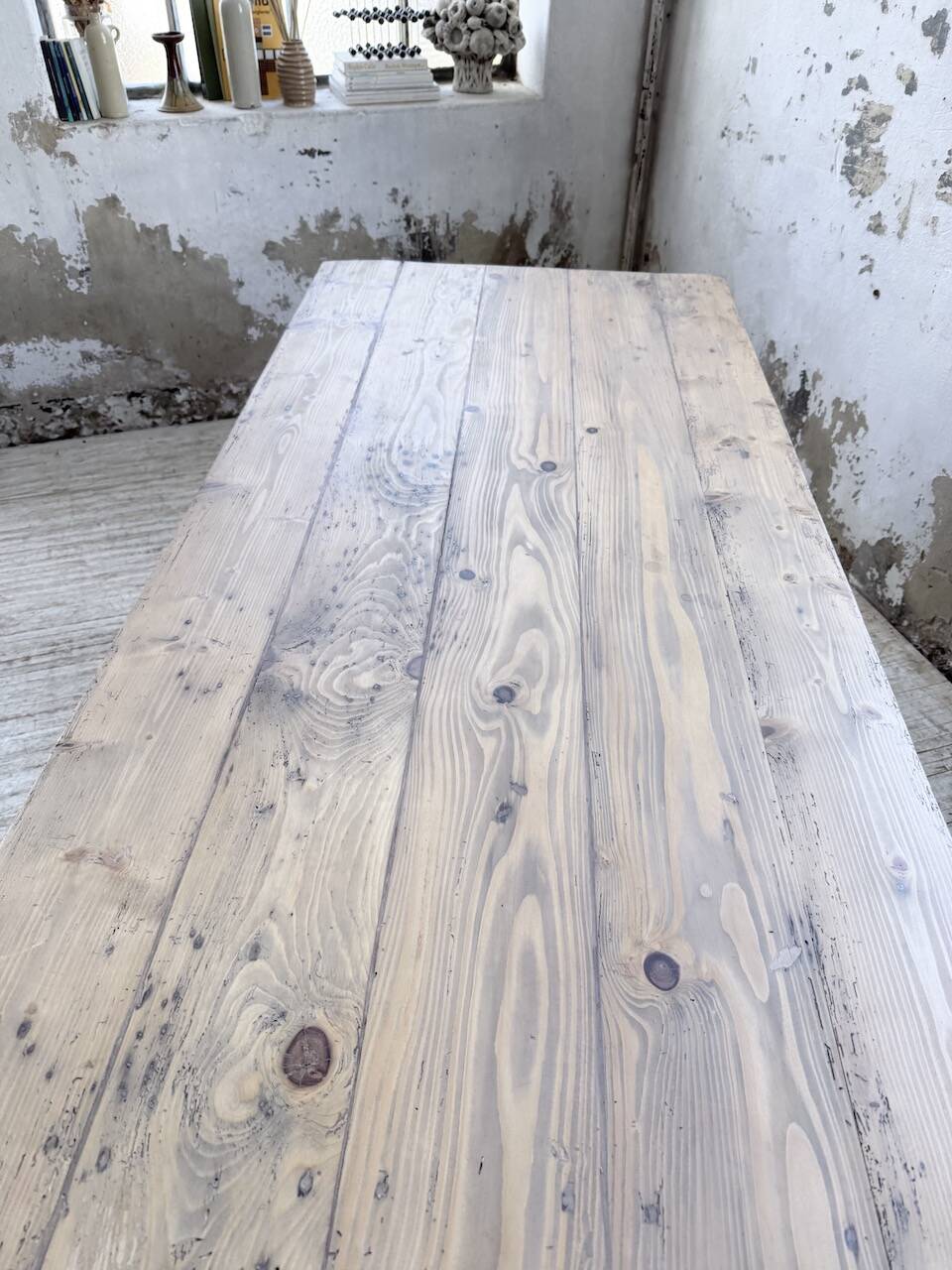 1950 pine farmhouse table 2m