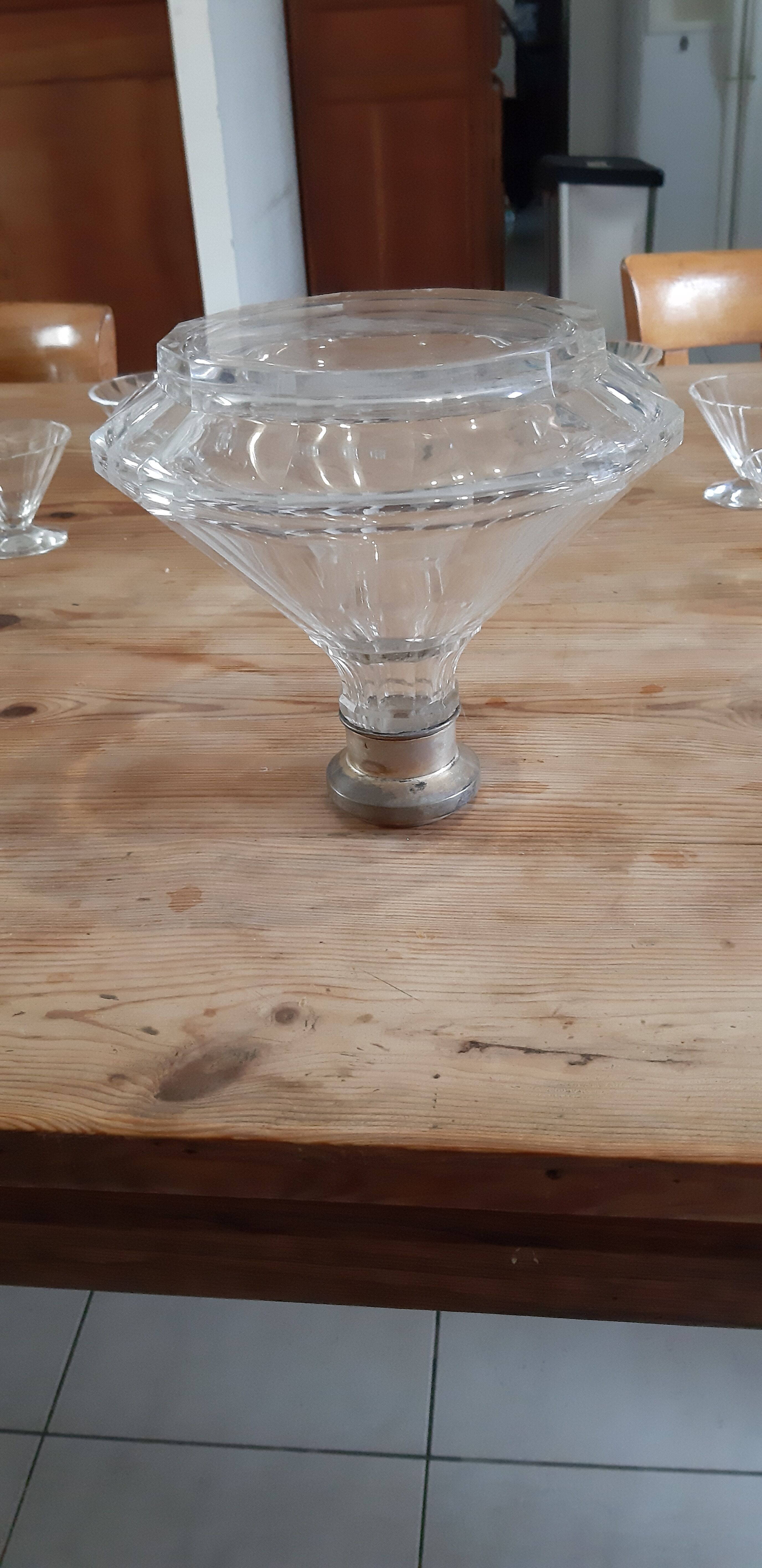 Art deco crystal liquor service