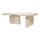 Sculptural Organic Shape Travertine Coffee Table