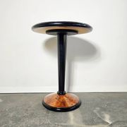 Side table in walnut and ebony wood in Art Deco style