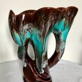 Vase 3 ceramic branches Vallauris 20th century