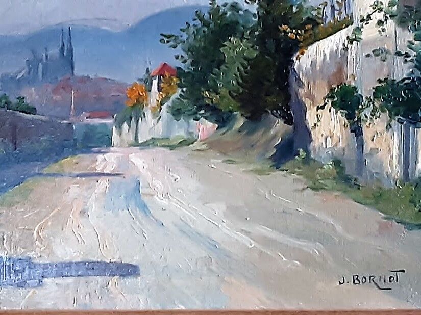 Landscape puydômois of j.bornot (xix-xxth)