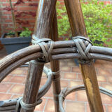 Vintage rattan plant holder