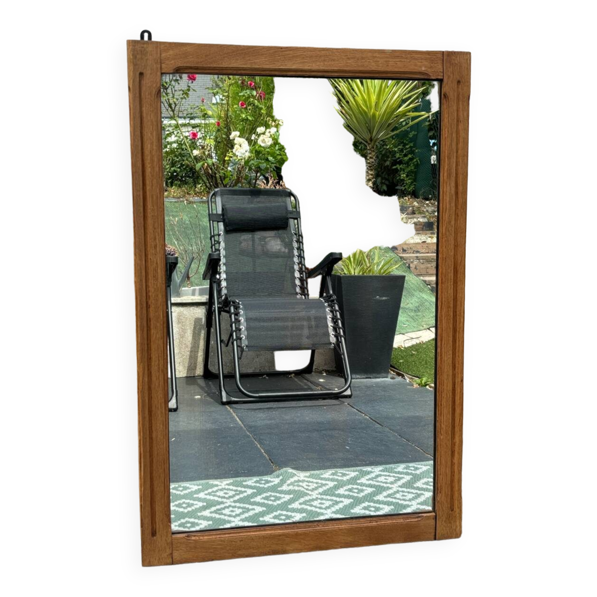 Oak wall mirror