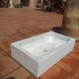 Macael white marble sink