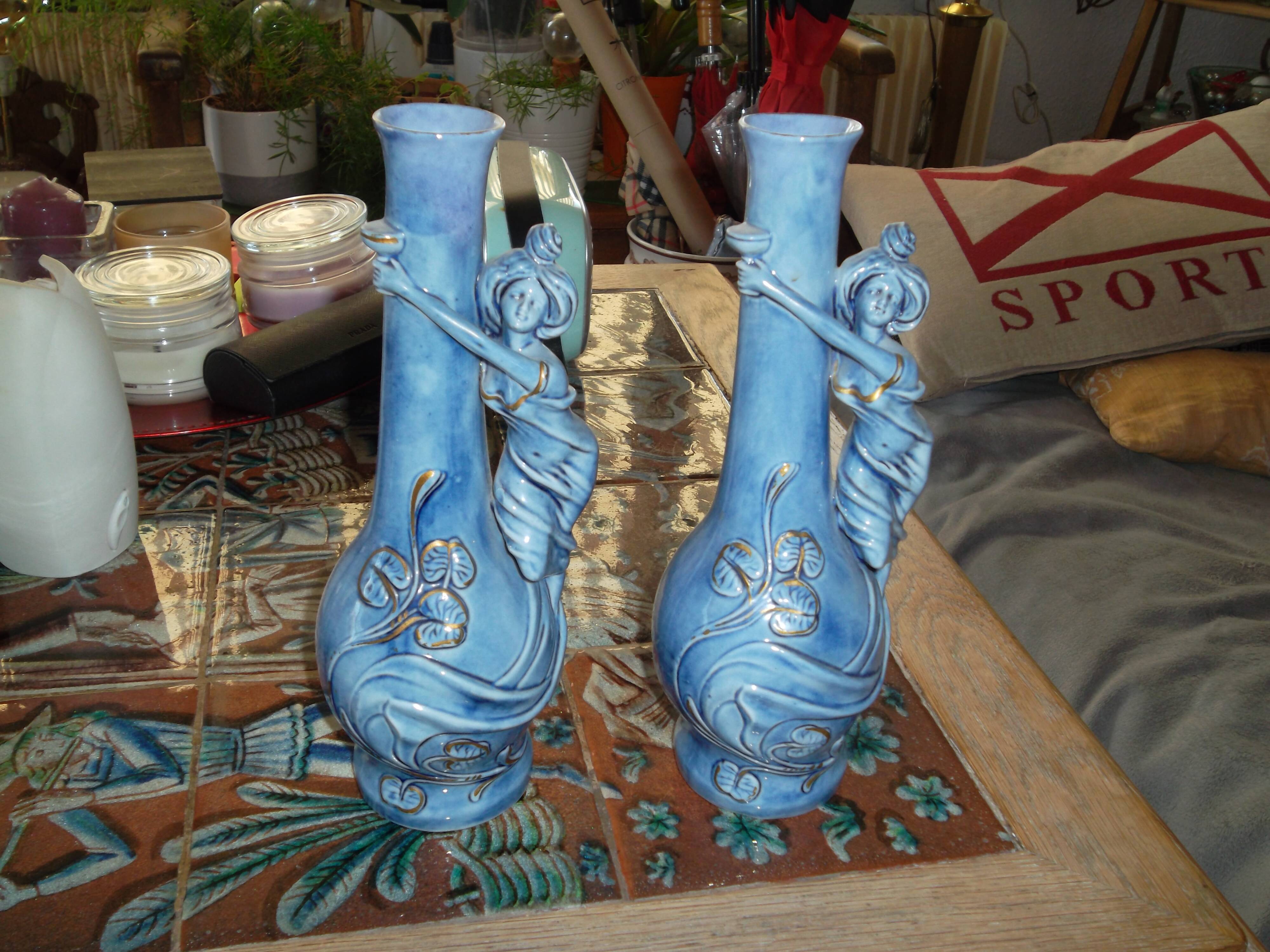 two porcelain vases