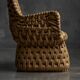 Vernacular Woven Straw Armchair, France, Early 20th Century