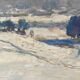 Oil painting on cardboard signed, dimensions: height - 48 cm - width - 68.5 cm -