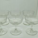 Set of 6 glasses in Champagne