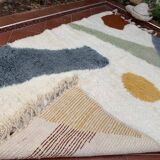 Handcrafted, colorful beni mrirt rug, size 150 x 250 cm