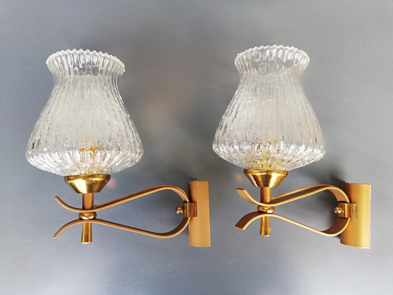 Pair of vintage 60s wall lamps