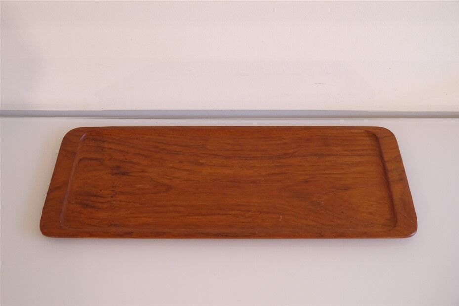 Scandinavian vintage teak tray 1960