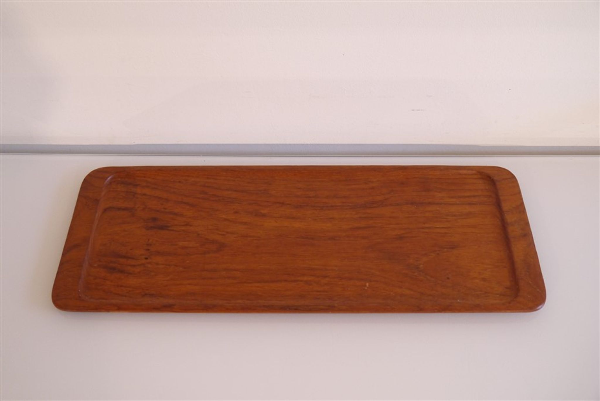 Scandinavian vintage teak tray 1960