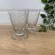 Set de 2 verres à vin en verre gravé